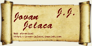 Jovan Jelača vizit kartica